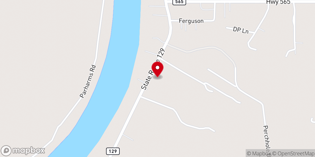 Map showing location of Monterey Church of Christ