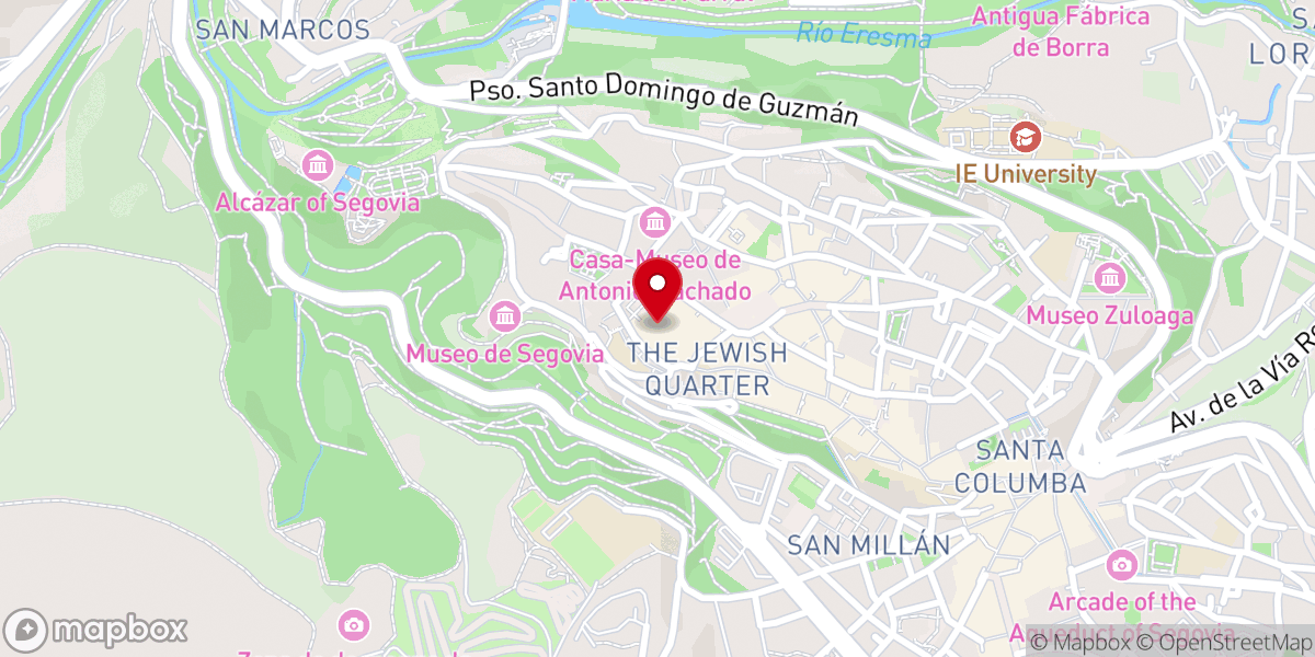 Map showing location of Claustro de la Catedral de Segovia
