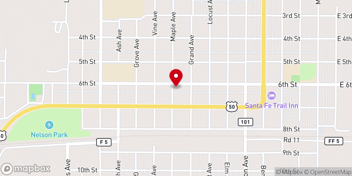 Map showing location of First Presbyterian Church