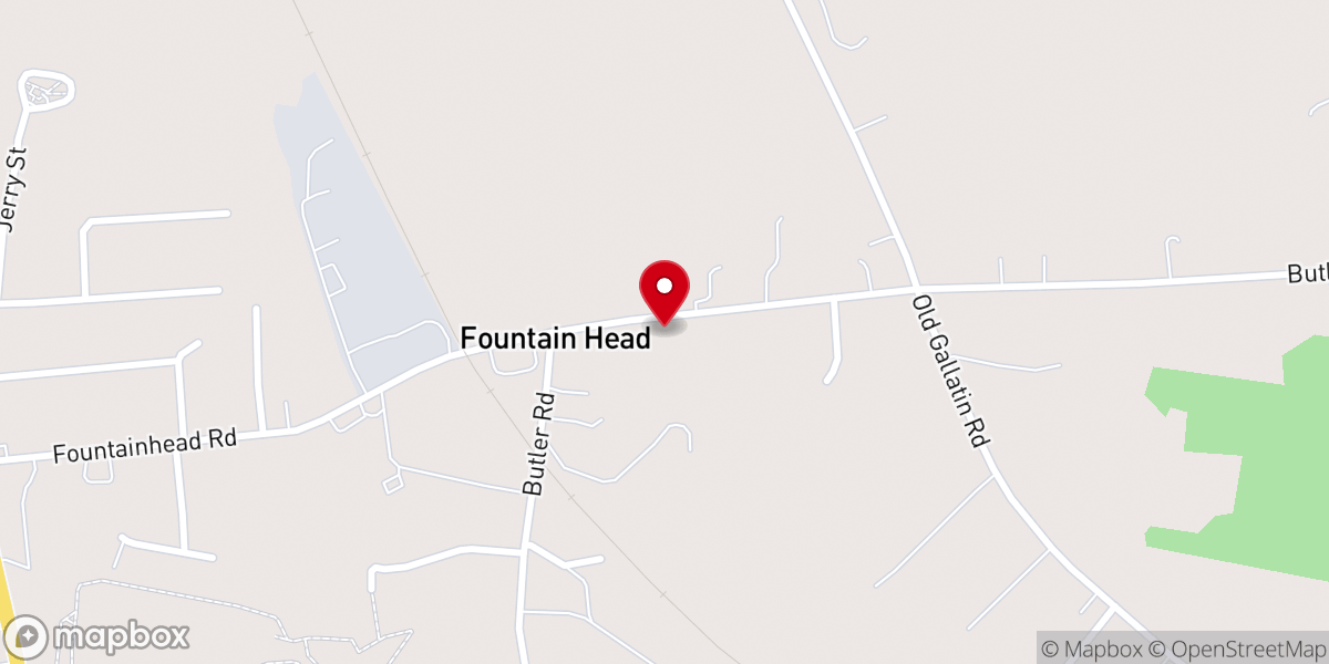 Map showing location of Fountain Head Baptist