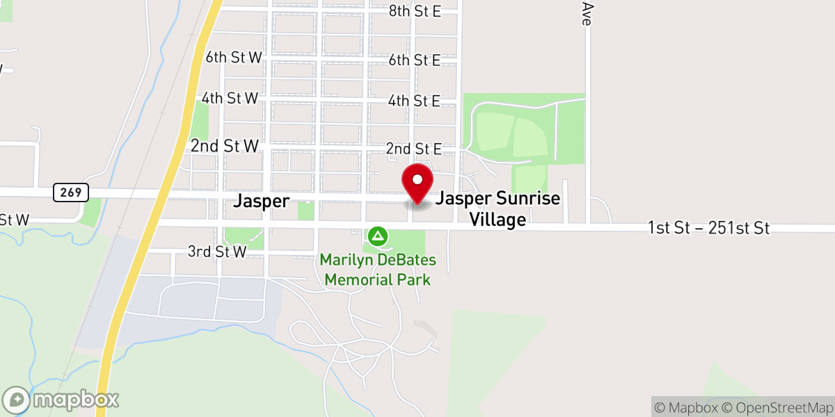 Map showing location of Trinity Lutheran Church
