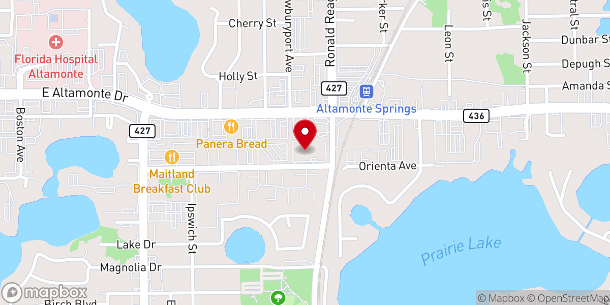 Map showing location of Life Care Center of Altamonte Springs