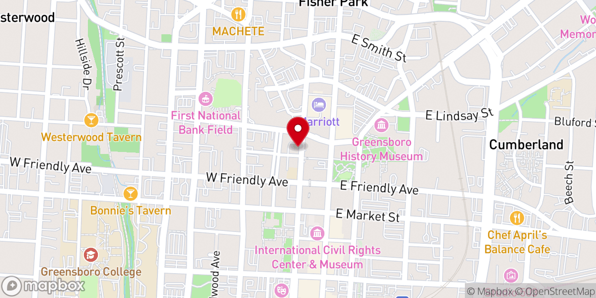 Map showing location of Franciscan Center