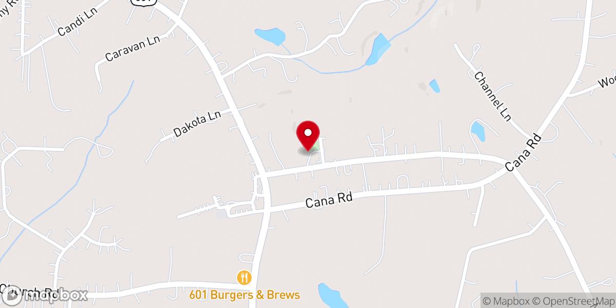 Map showing location of Gospel Baptist Church