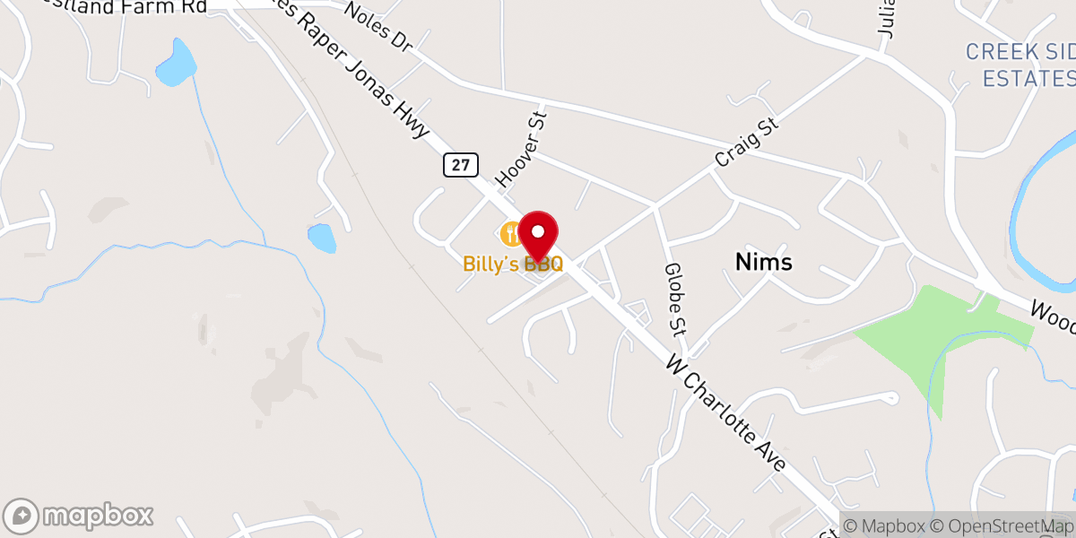 Map showing location of Mount Holly First Assembly of God