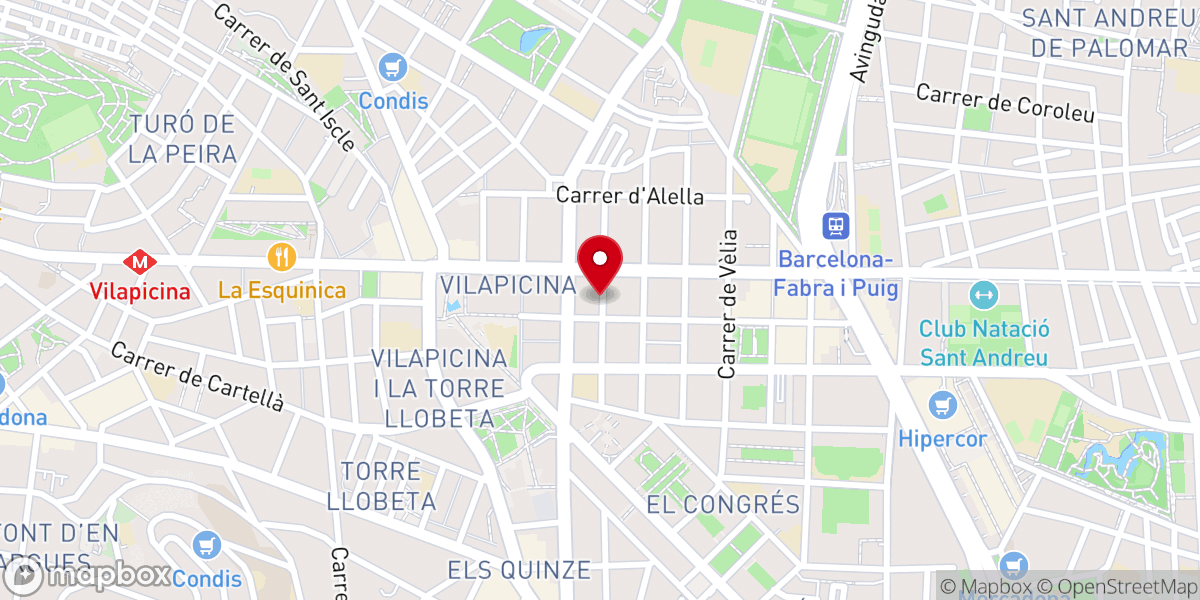 Map showing location of Iglesia de Dios de la profecia Barcelona