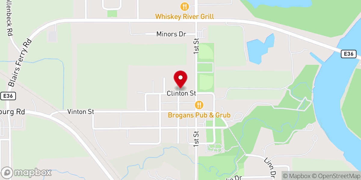 Map showing location of Palo United Methodist Church
