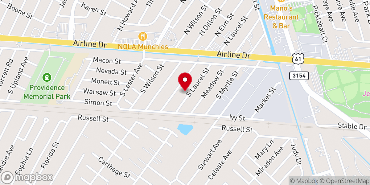 Map showing location of Rising Star Baptist Church