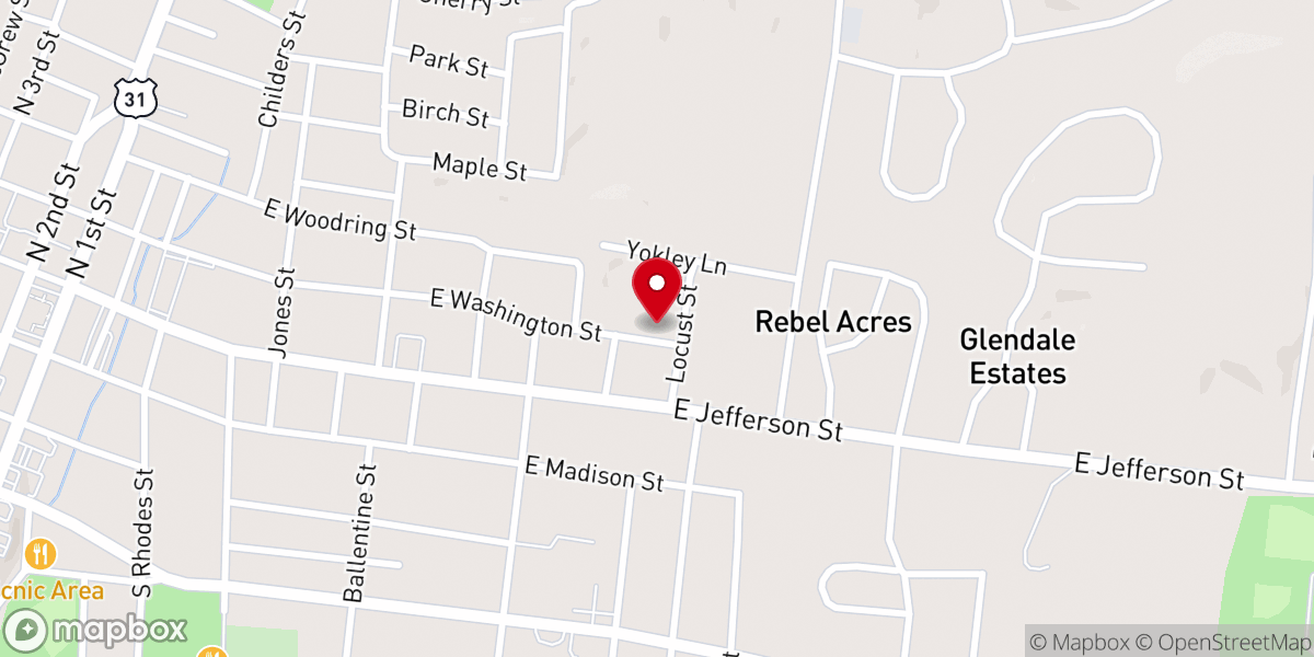 Map showing location of Old Mt Zion Missionary Baptist