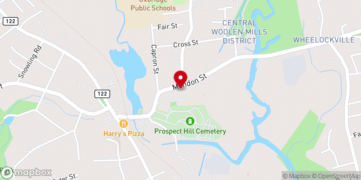 Map showing location of Uxbridge Saint Vincent De Paul
