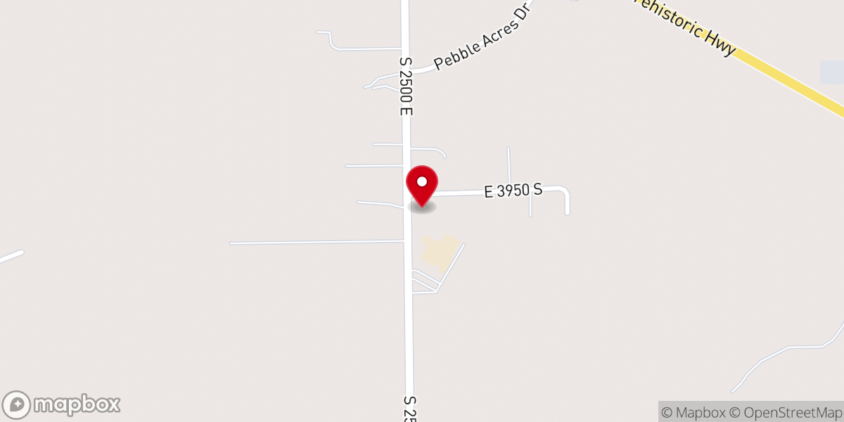 Map showing location of Vernal Church of Christ