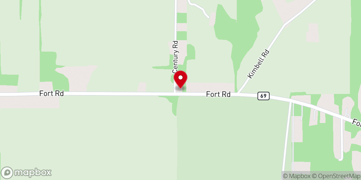 Map showing location of Greenwood Chapel