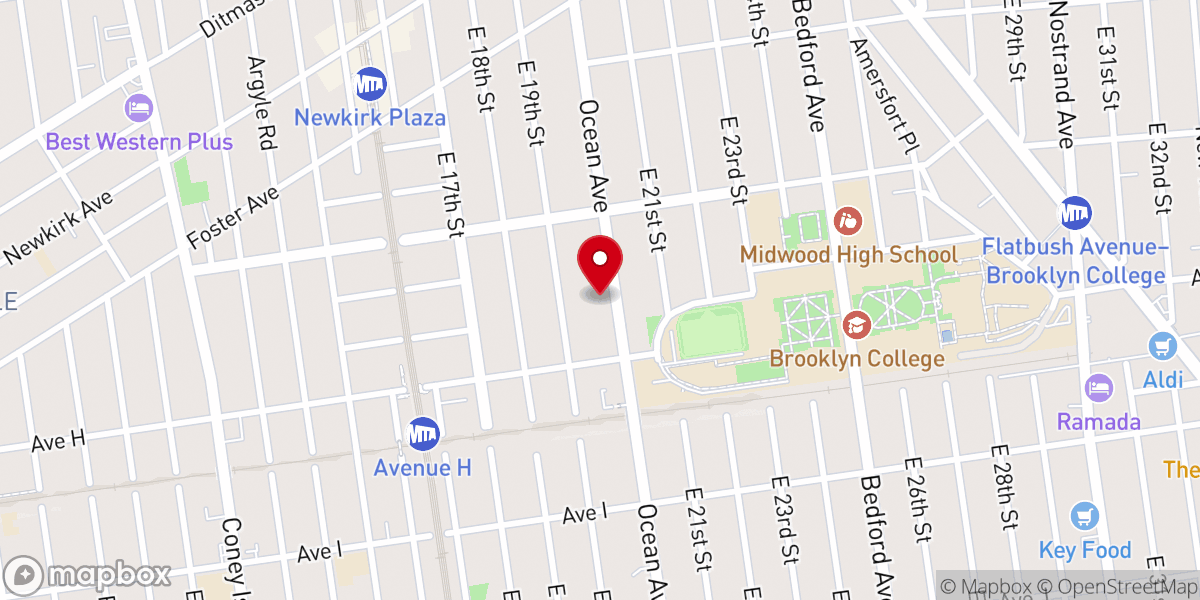 Map showing location of Brooklyn Seventh-day Adventist Church