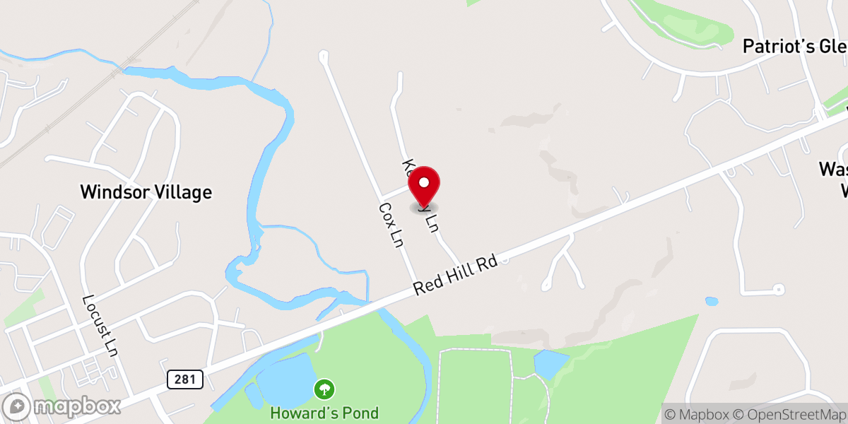 Map showing location of Keithley Lane Church of Christ