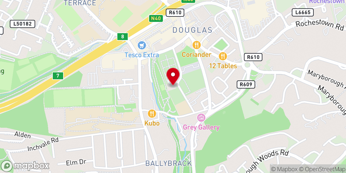 Map showing location of St Luke's Church of Ireland