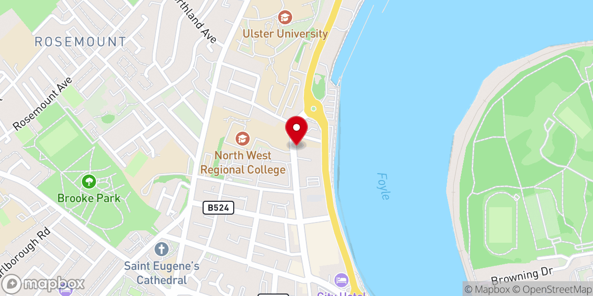 Map showing location of Island Church