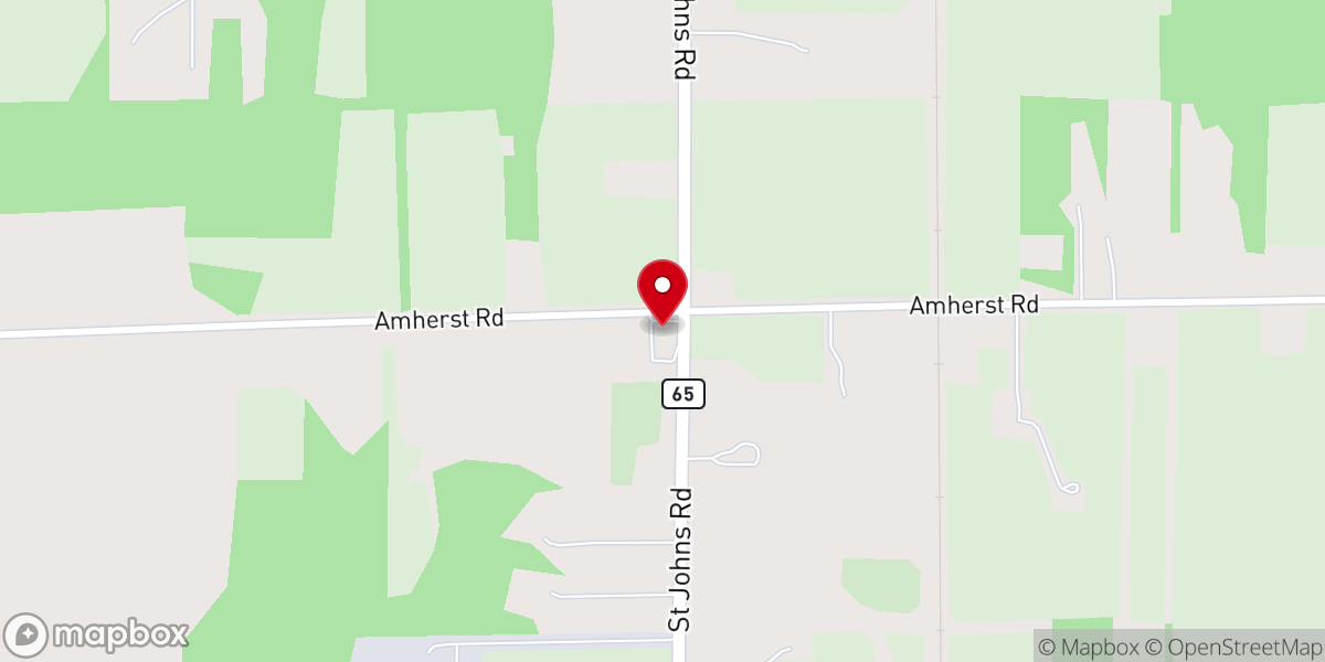 Map showing location of Rousculp Church of Christ