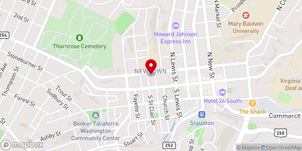 Map showing location of Emmanuel Episcopal Church