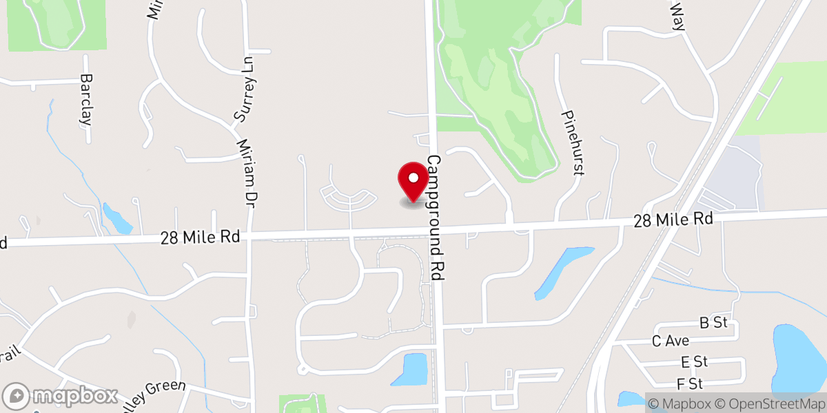 Map showing location of Cross of Glory Lutheran Church