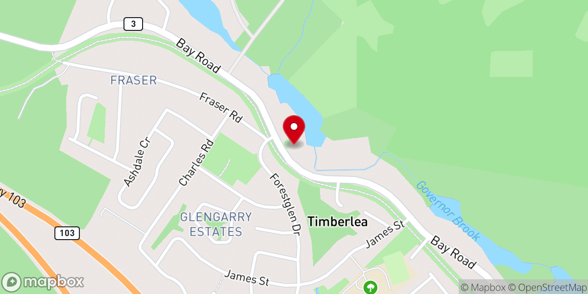 Map showing location of St. Andrew's Anglican Church