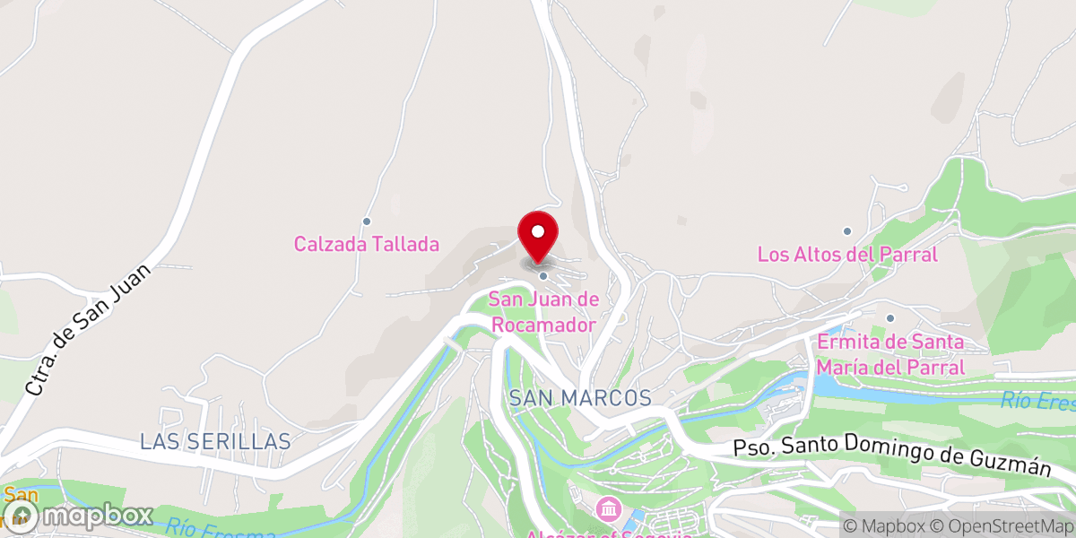 Map showing location of Ermita de San Juan de la Cruz