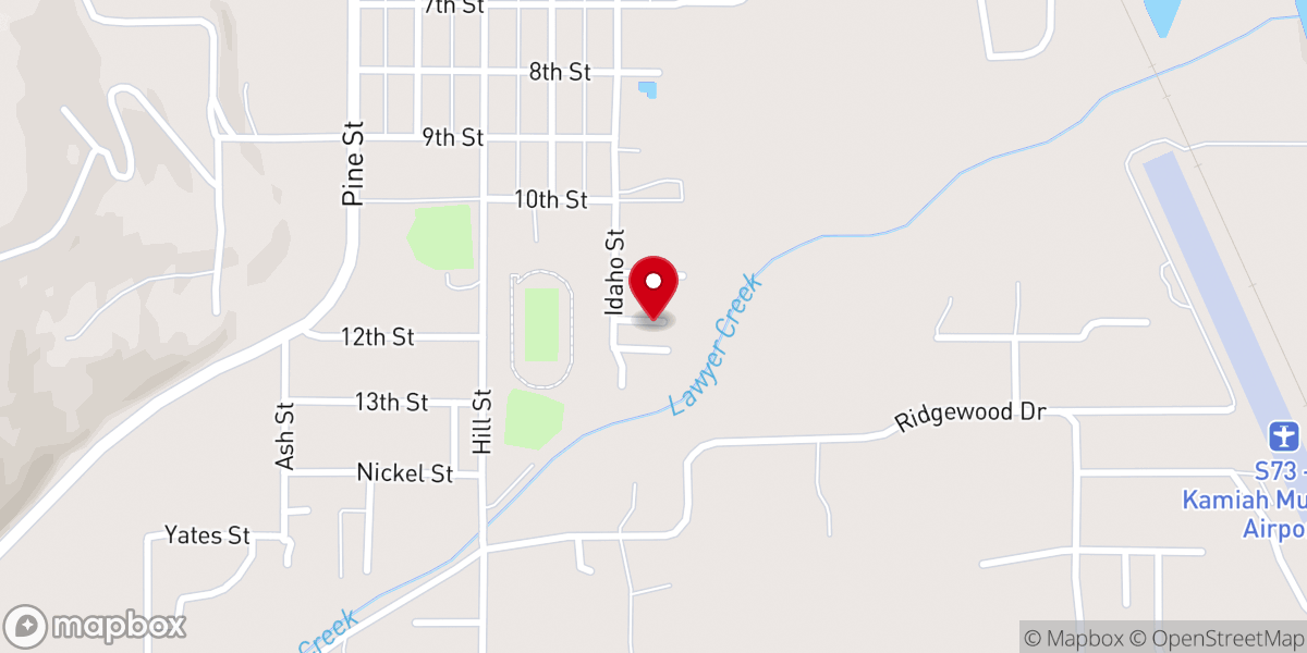 Map showing location of Grace Bible Church