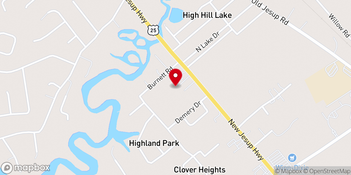 Map showing location of Norwich Baptist Church