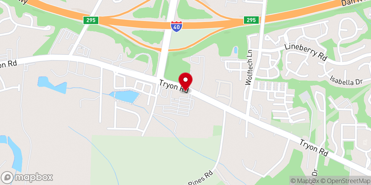 Map showing location of Watts Chapel Missionary Baptist Church