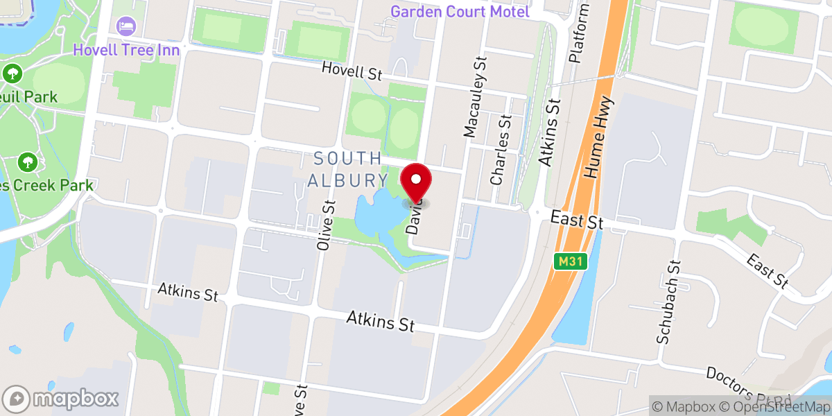 Map showing location of The River Community Church