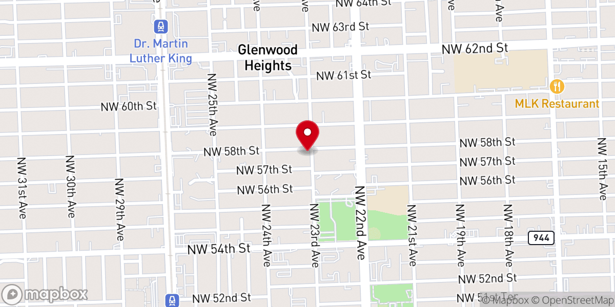 Map showing location of Greater Harvest Baptist Church