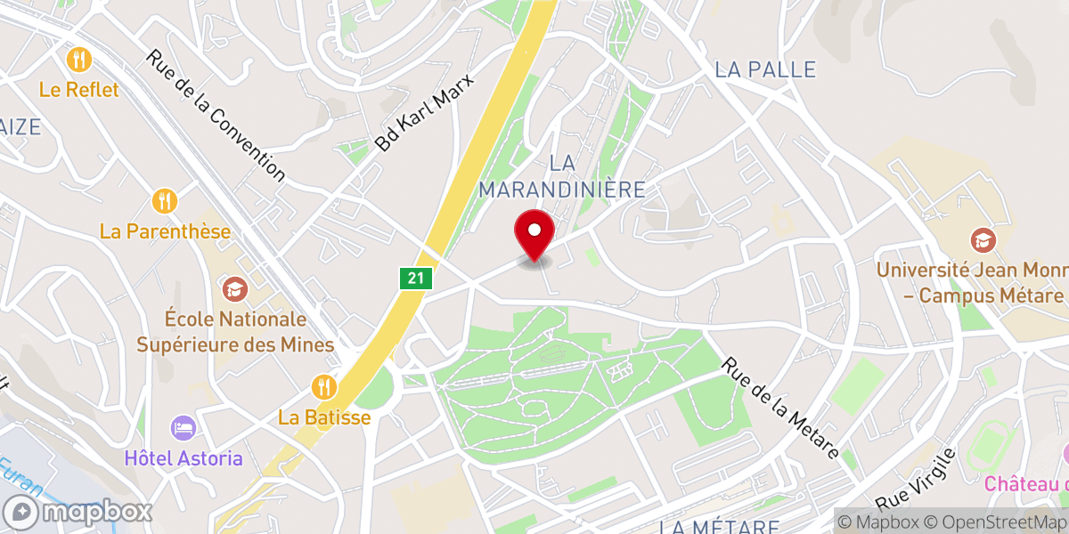 Map showing location of Eglise Réformée de France