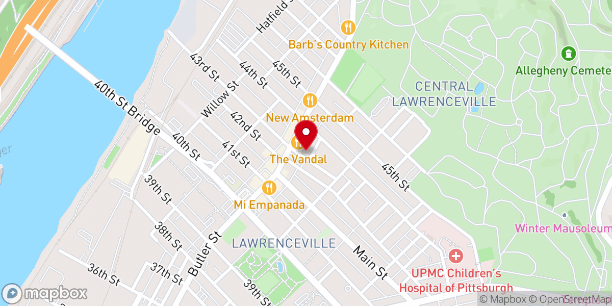Map showing location of New Bethel Baptist Church