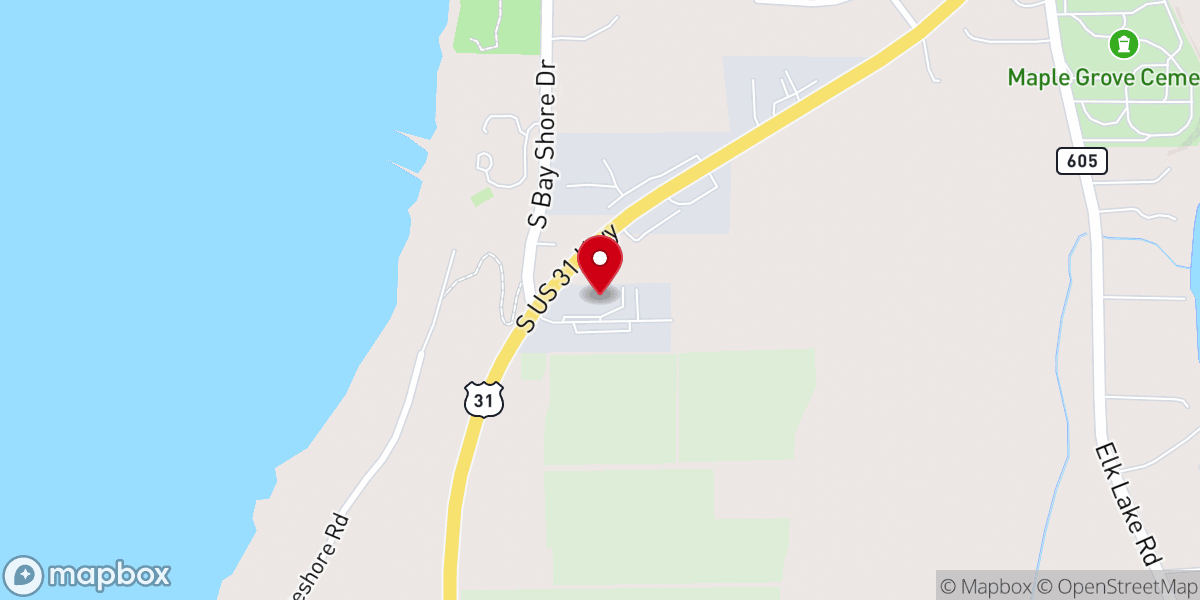 Map showing location of Grace Lutheran Church