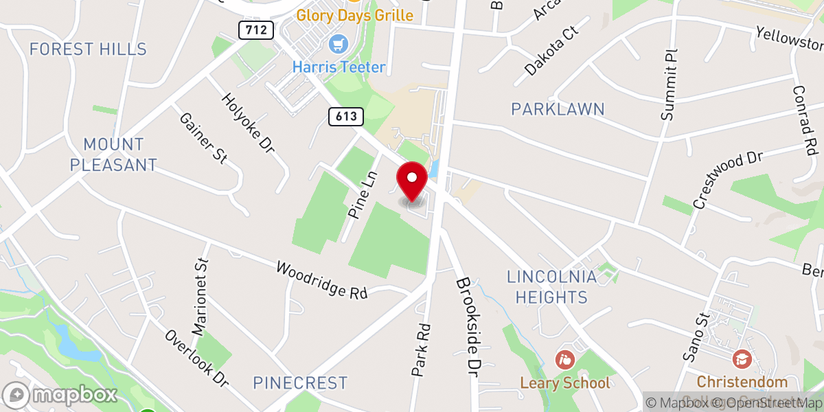 Map showing location of Full Gospel First Church of Washington