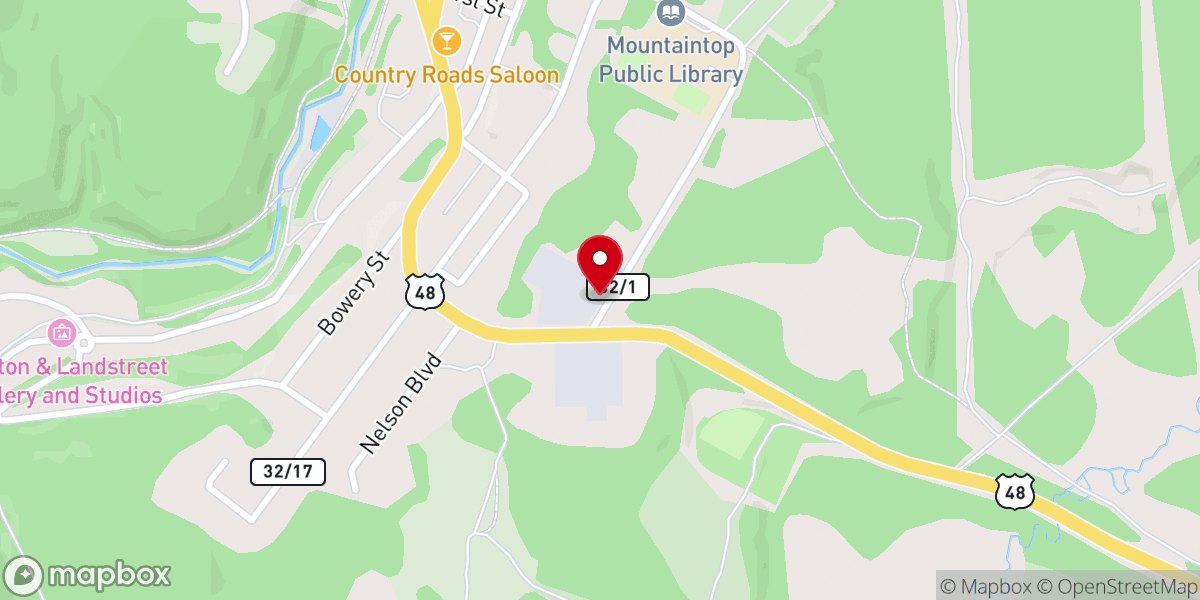 Map showing location of Church In the Wilderness