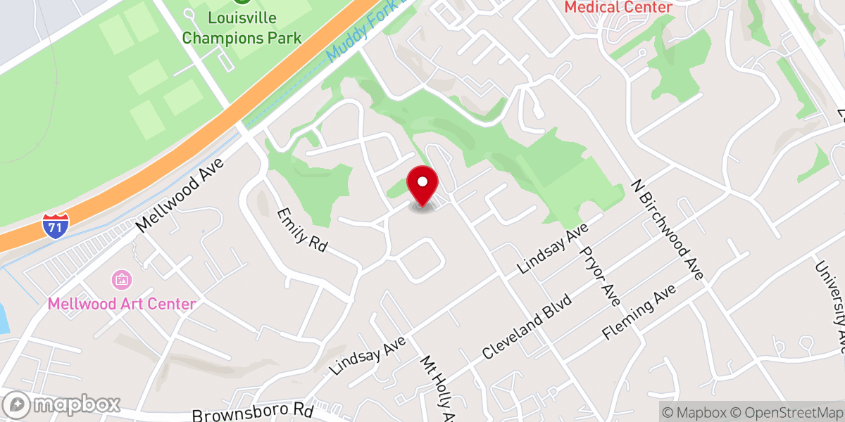 Map showing location of Clifton Heights Christian Church