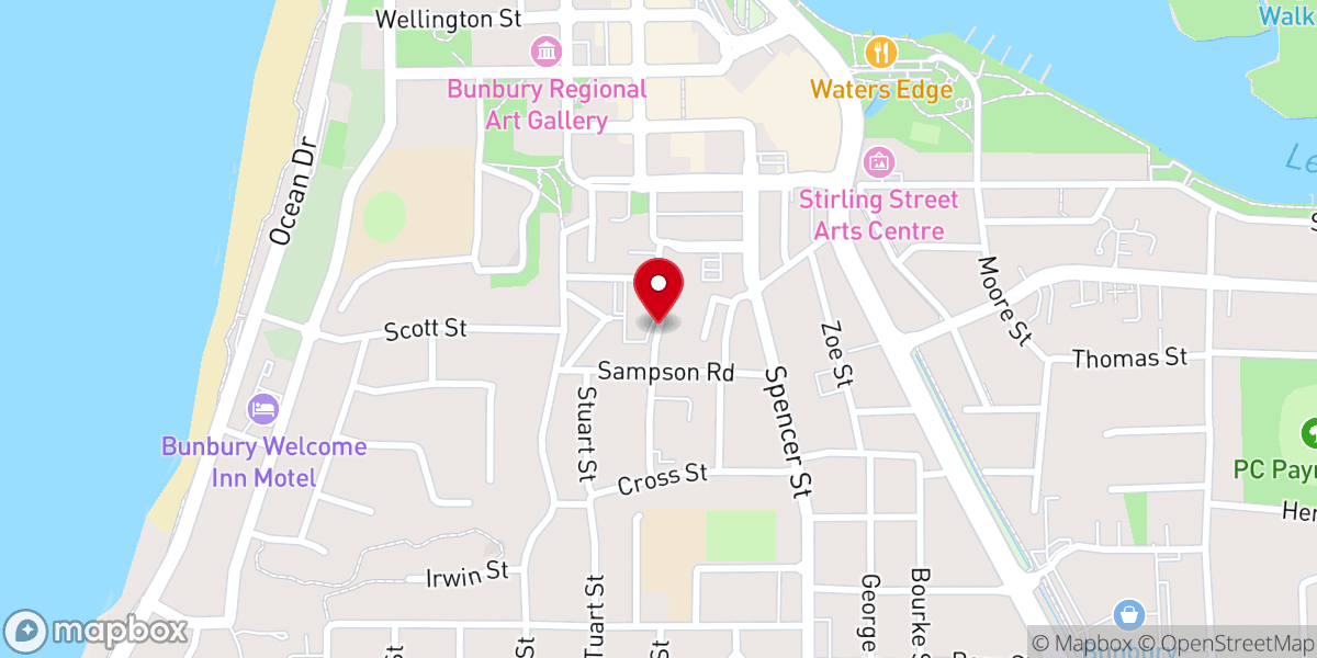 Map showing location of St Boniface Cathedral