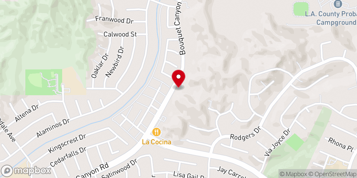 Map showing location of Rest in Grace Church