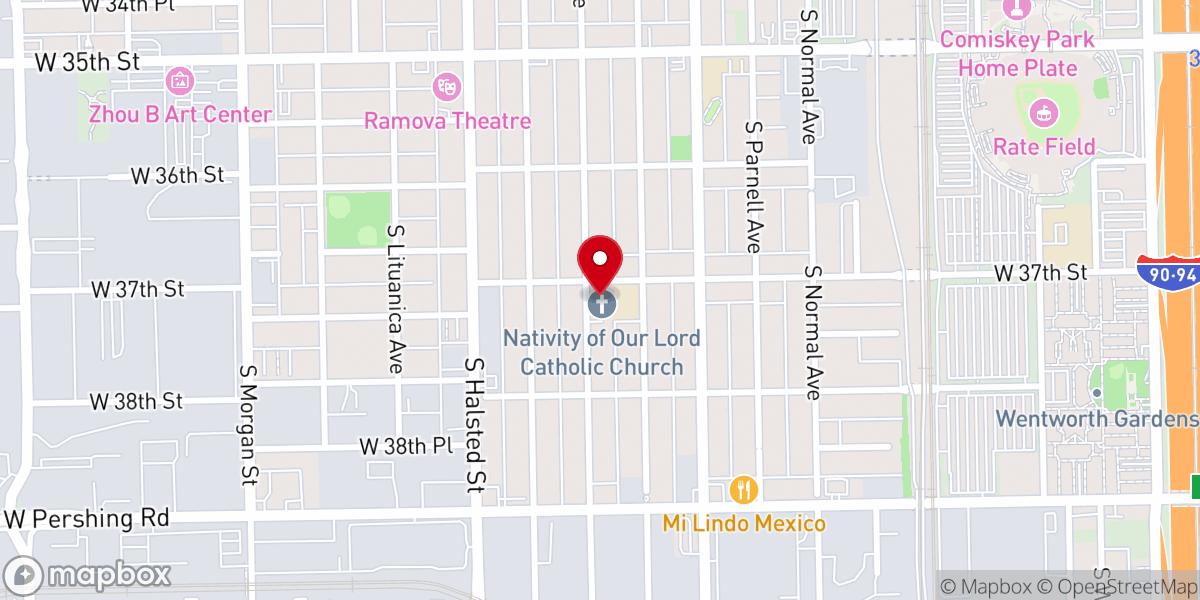 Map showing location of Nativity of Our Lord Catholic Church