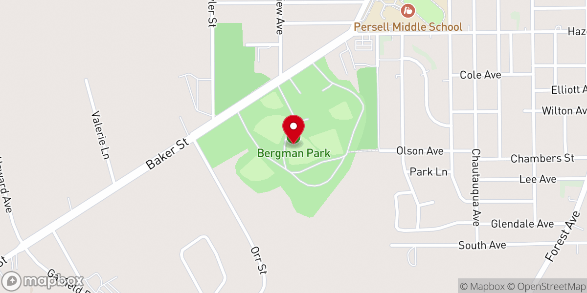 Map showing location of Bergman Park
