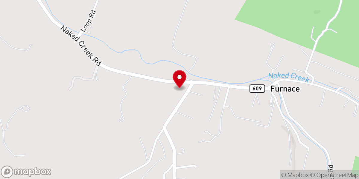 Map showing location of Furnace Church