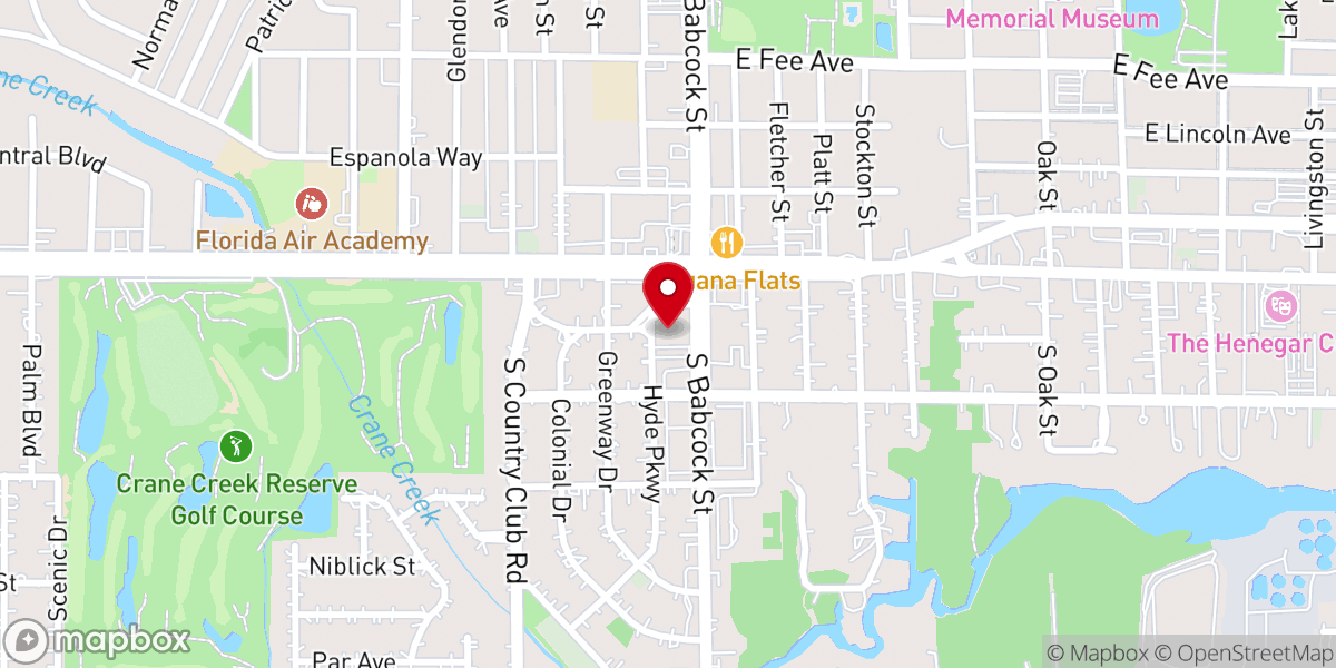 Map showing location of Riviera United Church of Christ