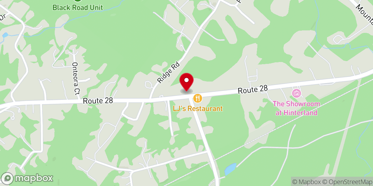 Map showing location of Olive & Hurley Old School Bapist Meeting House