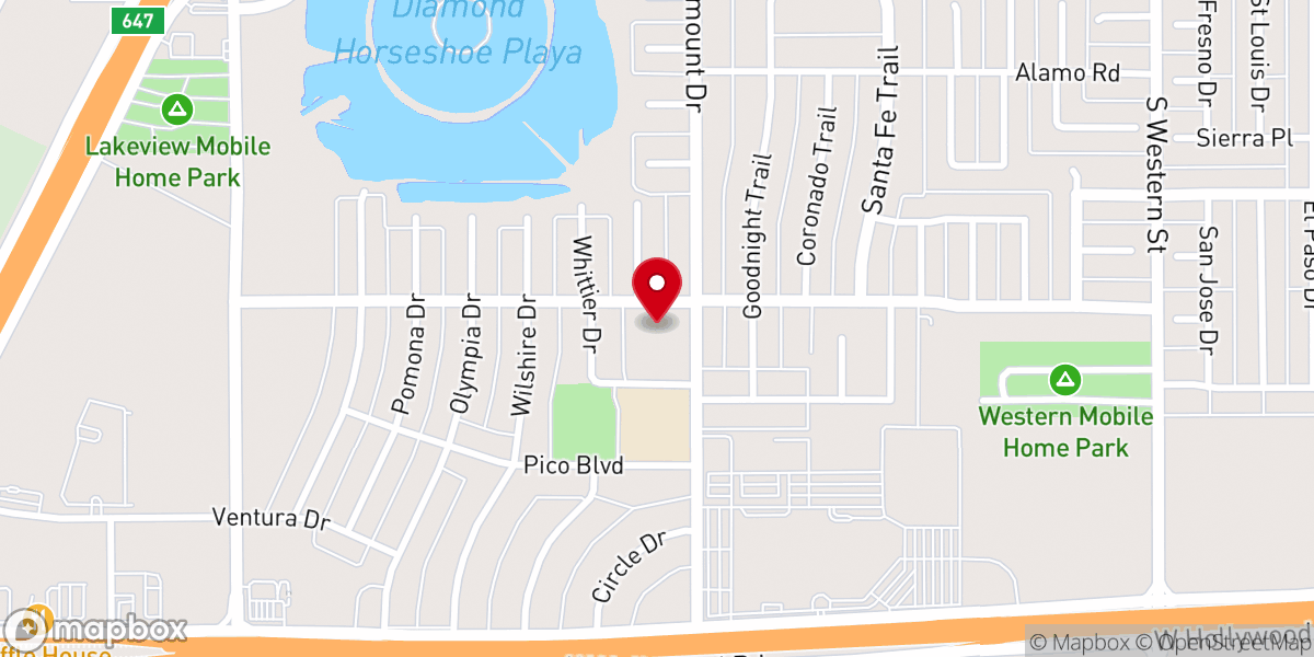 Map showing location of Lamount Drive Baptist Church