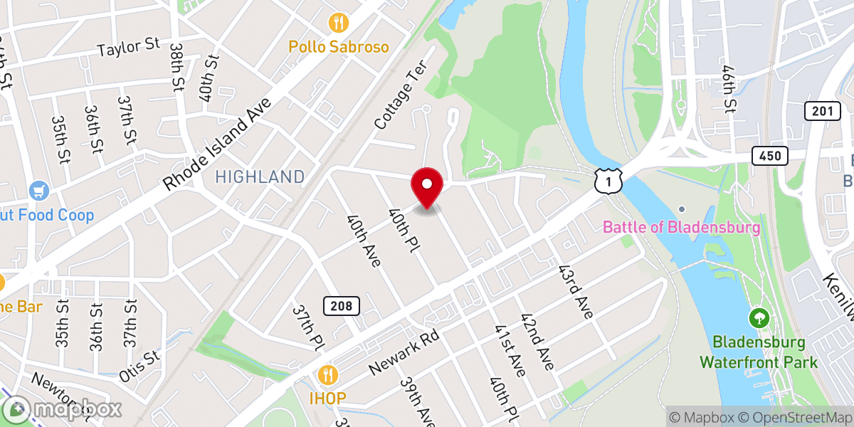 Map showing location of 7th Day Pentecostal Church