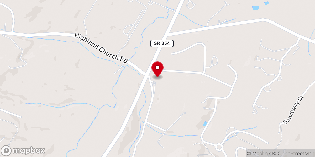 Map showing location of Marvin's Chapel Methodist Church