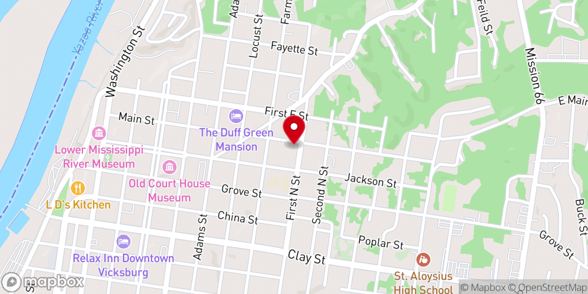 Map showing location of St Mary's Episcopal Church