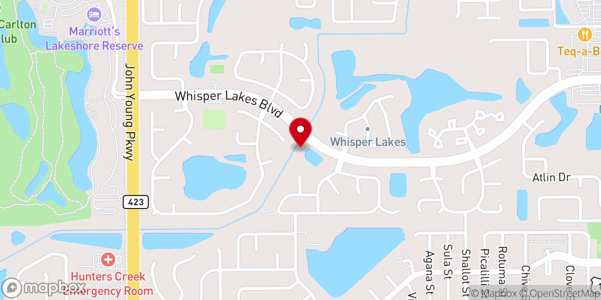 Map showing location of Casa Sobre La Roca Iglesia Cristiana Integral De Orlando Inc