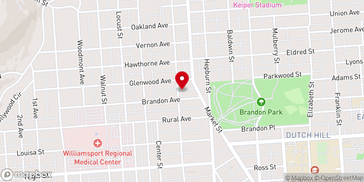 Map showing location of Trinity Gospel Church