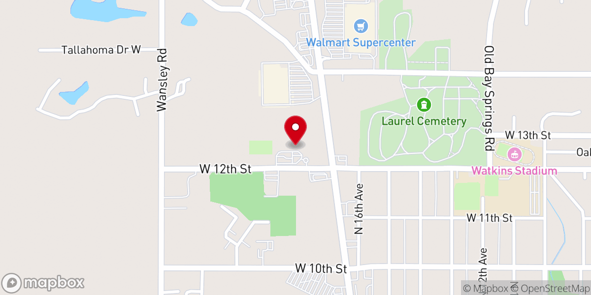 Map showing location of Westminster Presbyterian Church
